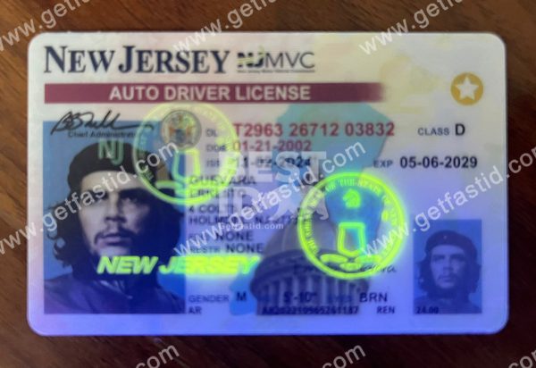 New Jersey ID front